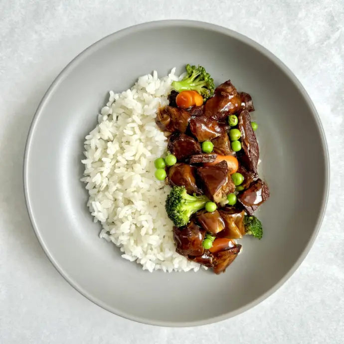 Chicken Teriyaki and Vegetables with White Rice - 12 Pack