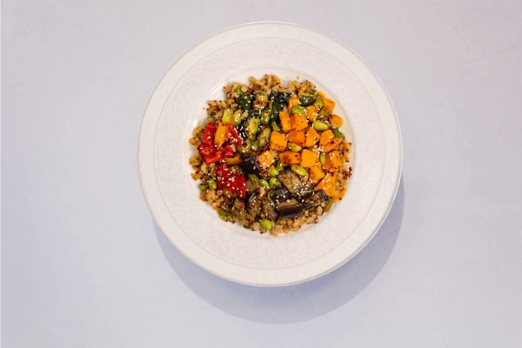Roasted Vegetables with Quinoa and Barley in Light Soy Sauce - 12 Pack