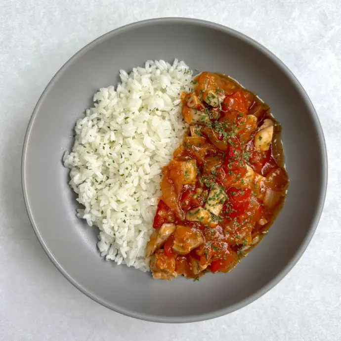 Sweet and Sour Chicken with White Rice - 12 Pack