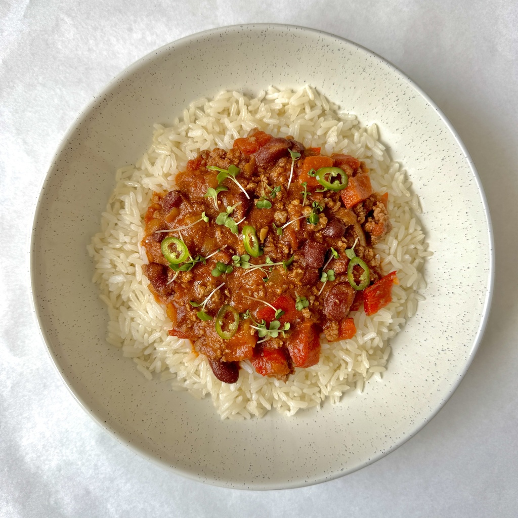 Chilli Con Carne with White Rice - 12 Pack 